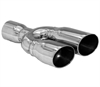 Chrome Stainless Steel Exhaust Tip Dual Round 3.5" - image 1