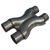 Aluminized Stamped X-Pipe 2.5" to 2.5" Dual Pipes - image 1