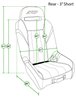 A58R-203 GT/S.E. Rear Suspension Seat, RZR Models [Grey] - image 2