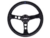 G111 Deep Dish Leather Steering Wheel [Blue] - image 1