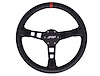 G113 Deep Dish Leather Steering Wheel [Red] - image 1