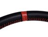 G113 Deep Dish Leather Steering Wheel [Red] - image 2