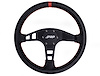 G213 Flat Leather Steering Wheel [Red] - image 1