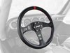 G213 Flat Leather Steering Wheel [Red] - image 3