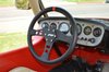 G213 Flat Leather Steering Wheel [Red] - image 4
