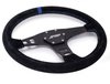 G221 Flat Suede Steering Wheel [Blue] - image 3