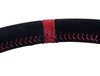 G223 Flat Suede Steering Wheel [Red] - image 2