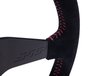 G223 Flat Suede Steering Wheel [Red] - image 3