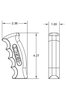Universal Pistol Grip Shift Handle with 12V Switch for SAE and Metric Shift Sticks [Clear Anodized Billet Aluminum] - image 4