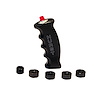 Universal Pistol Grip Shift Handle with 12V Switch for SAE and Metric Shift Sticks [Black Anodized Billet Aluminum]