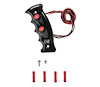2-Button Pistol Grip Handle Side Plate - Black Anodized Finish