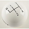 White Replacement Shifter Knob Pattern: 4-Speed - image 1