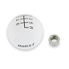 Shift Knob with 6-Speed Upper Right Reverse Pattern for 3/8-16 Threaded Sticks [White]