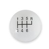 Shift Knob with 6-Speed Upper Right Reverse Pattern for 3/8-16 Threaded Sticks [White] - image 4
