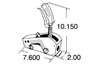 Pistol-Grip Quarter Stick Race Shifter for GM TH250-TH400 Forward Pattern [Black Anodized Handle] - image 4