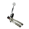 Billet/Plus Short Throw Shifter for 2009-2023 Dodge Challenger 6-Speed [Chrome Stick, White Knob]