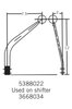 Replacement Shifter Stick for Two-Bolt Attachment Shifters, 12 in. Tall x 7.5 in. Setback [Chrome] - image 3