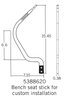 Replacement Shifter Stick for Bench Seat and Tri-Five Floor Conversions, 15.45 in. Tall [Chrome] - image 3