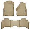 98033 WeatherBeater Front & 2nd Row Floor Liners for 2002-2009 Dodge Models [Tan] - image 1