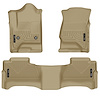 98233 WeatherBeater Front & 2nd Row Floor Liners for 2014-2019 Chevrolet and GMC Models [Tan] - image 1