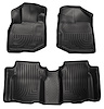 98491 WeatherBeater Front & 2nd Row Floor Liners for 2009-2013 Honda Fit [Black] - image 1