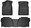 98581 WeatherBeater Front & 2nd Row Floor Liners for 2007-2011 Toyota Tundra and 2007-2011 Toyota Tundra CrewMax [Black]
