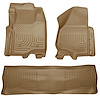98713 WeatherBeater Front & 2nd Row Floor Liners for 2011-2012 Ford Models [Tan] - image 1
