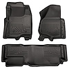 98721 WeatherBeater Front & 2nd Row Floor Liners for 2011-2012 Ford Models [Black] - image 1