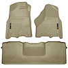 99043 WeatherBeater Front & 2nd Row Floor Liners for 2010-2018 Dodge and Ram Models [Tan] - image 1