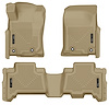 99573 WeatherBeater Front & 2nd Row Floor Liners for 2013-2024 Toyota 4Runner and 2014-2023 Lexus GX460 [Tan] - image 1