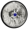 5-3/4" Round Conversion Headlight Diamond Cut with Tri-Bar and Blue Dot includes H4 bulb