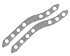 Rock Defense Front Frame Reinforcement Kit 1979-1985 Toyota Pickup - Raw Finish - image 1