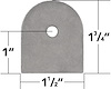 Weld On Flat Tabs 1/4" Hole - image 1