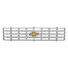 04-169 C/K Chevy Grille, w/ Bowtie, Silver, 1975-1976 Chevy C/K Series Pickup & Blazer/Suburban - image 1