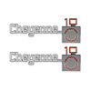 04-539 C/K Fender Badge Pair, Cheyenne 10, 1975-1980 C/K Series Pickup - image 1
