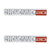 04-593 C/K Fender Badge Pair, Cheyenne 20, 1971-1972 C/K Series Trucks - image 1