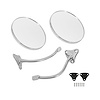 COMS2SM Complete Mirror Set-Chrome/Stainless-Round/Smooth 1955-1959 Chevy/GMC Truck, Pair - image 1