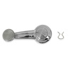 D1032-67 Window Crank, Chrome with Clear Knob, Each, 1967-1972 Chevy/GMC C/K Series Trucks, Blazer/Jimmy & Suburban - image 1