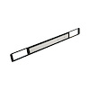 DPM80ACBLKALUM Dash Pad Molding 1973-1980 Chevy/GMC C/K Series Trucks, Blazer/Jimmy & Suburban, With A/C, Black/Brush Aluminum - image 1