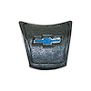 HB10031BLACK Horn Button, Deluxe, Black, with Blue Bowtie, 1969-1972 Chevy C/K Series Trucks, Blazer & Suburban - image 1