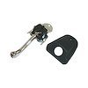 IMB6971 Inside Rear-View Mirror Bracket 1969-1971 Chevy/GMC C/K Series Truck, Blazer/Jimmy & Suburban, Deluxe, Chrome/Black - image 1