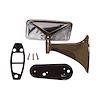 OMA72LH Outside Mirror, Chrome, Rectangle, LEFT, 1970-1972 Chevy/GMC C/K Series Truck, Blazer/Jimmy & Suburban - image 1