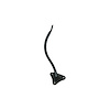 OMR9PLH Outside Mirror Arm 1955-1959 Chevy/GMC Truck, Black, Left - image 1