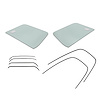 OPWK900-GN 1 Piece Window Kit 1955-1959 Chevy/GMC Truck, Factory Green, Pair - image 1