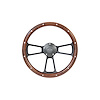 STRF8BW174-91 Custom Steering Wheels 1974-1991 Chevy C/K Series Truck, Blazer & Suburban, Black/Wood, Bowtie - image 1