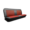 UP66H00BLKWHT Custom Houndstooth Seat Cover 1960-1966 Chevy/GMC C/K Series Truck, Bench, Black Vinyl/White