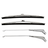 WAS7253 Wiper Arm/Blade Set 1947-1953 Chevy/GMC Truck, Stainless, Pair