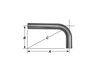 90 Degree Mandrel-Bent Exhaust Elbow, 2.25 in. OD, 4 in. Radius [Aluminized Steel] - image 2