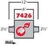 Extreme Muffler 2.5" Center Inlet/Outlet - image 2