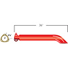 Header Muffler with Gasket 3" Collector Flange/Turn Down Outlet - image 1